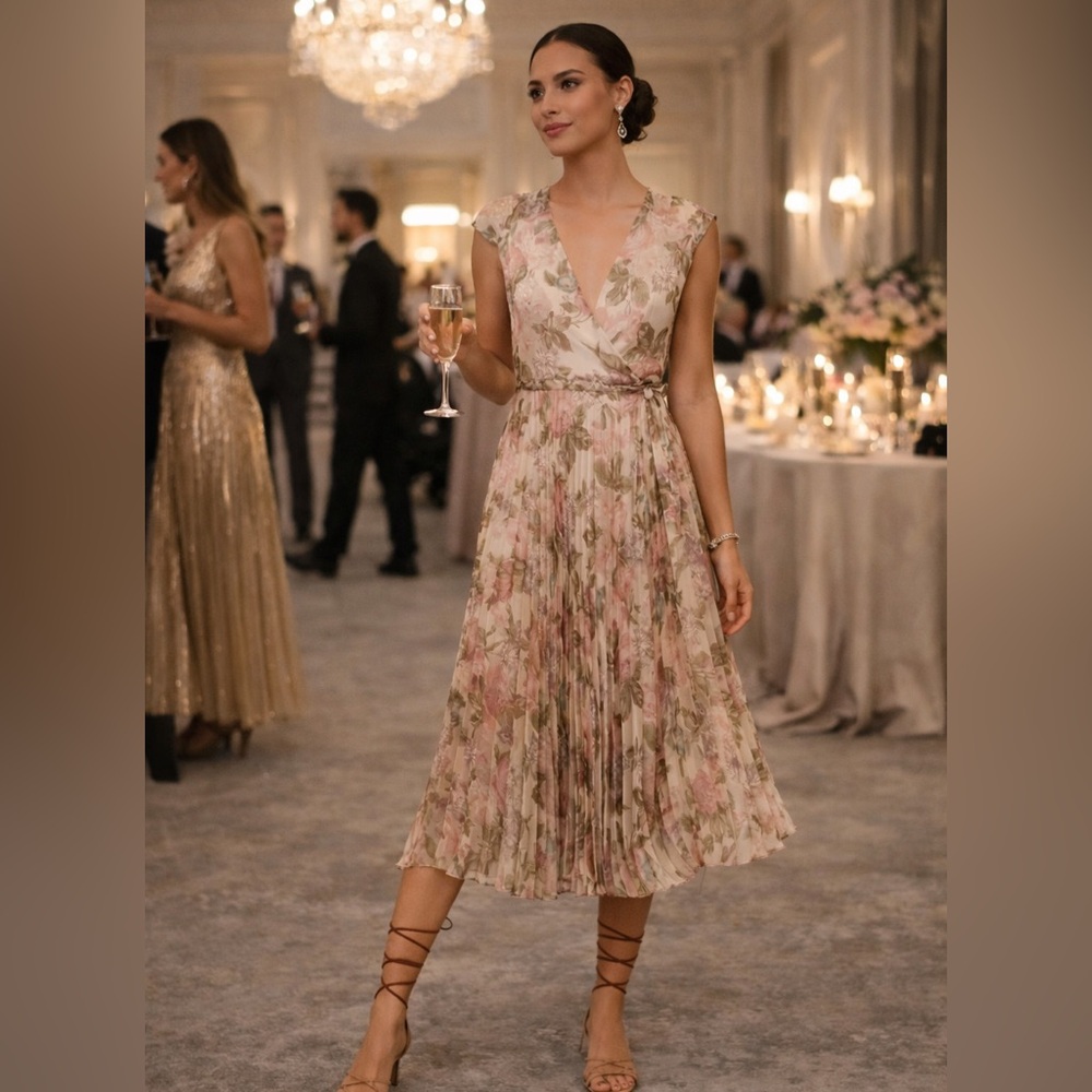Mango floral dress bloggers fav